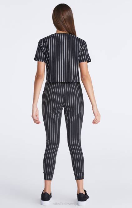 dekleta SikSilk črn bejzbolski jogger oblačila P00V348