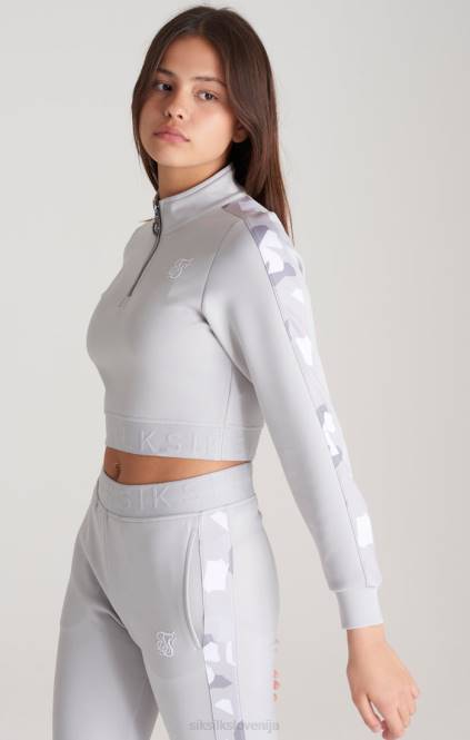 dekleta SikSilk siv kamuflažni zgornji del trenirke oblačila P00V338
