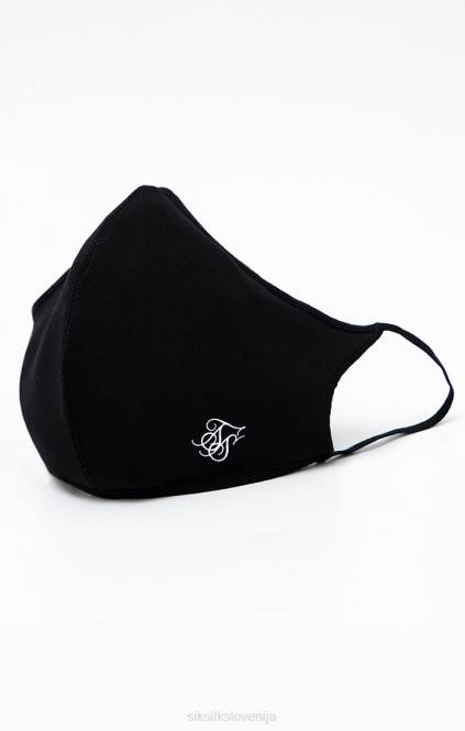uniseks SikSilk črn paket 3 prevlek za obraz pripomoček P00V239
