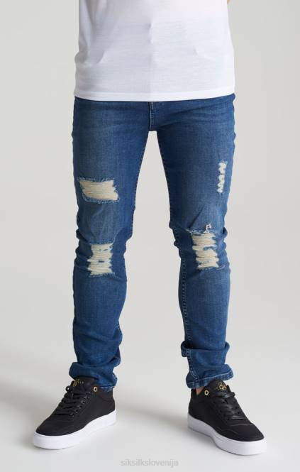 fantje SikSilk midstone distressed slim denim jeans oblačila P00V309