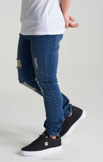 fantje SikSilk midstone distressed slim denim jeans oblačila P00V309