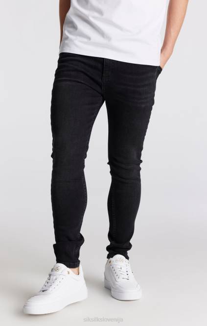 fantje SikSilk črne esencialne skinny denim jeans oblačila P00V307