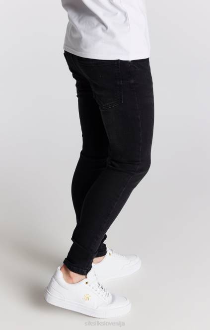 fantje SikSilk črne esencialne skinny denim jeans oblačila P00V307