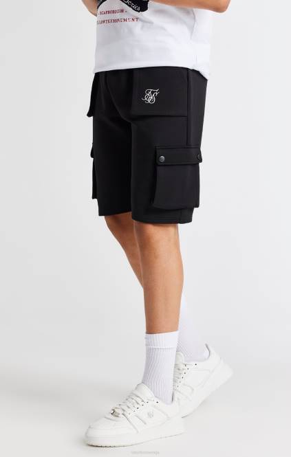 fantje SikSilk črn cargo kratek oblačila P00V315