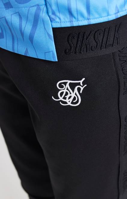 fantje SikSilk črn skinny fit jogger oblačila P00V302