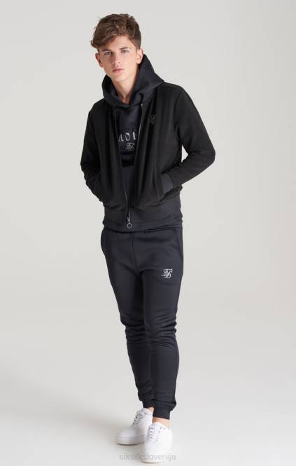 fantje SikSilk bomber s črnim kovinskim logotipom oblačila P00V301