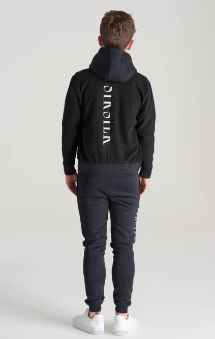 fantje SikSilk bomber s črnim kovinskim logotipom oblačila P00V301