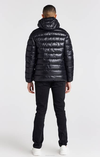 fantje SikSilk črna lahka jakna z mehurčki oblačila P00V299