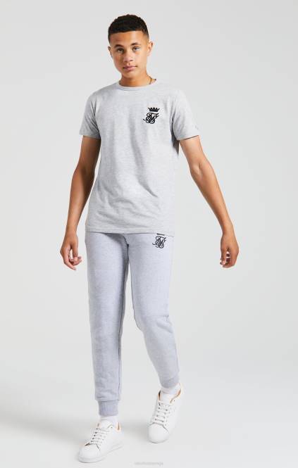 fantje SikSilk x telovadna majica s kratkimi rokavi messi grey marl oblačila P00V281