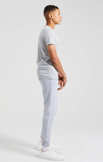 fantje SikSilk x telovadna majica s kratkimi rokavi messi grey marl oblačila P00V281