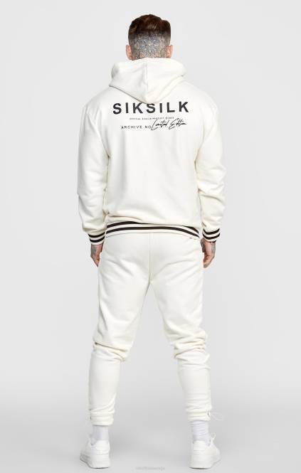 moški SikSilk ecru jogger s črtastim pasom oblačila P00V519