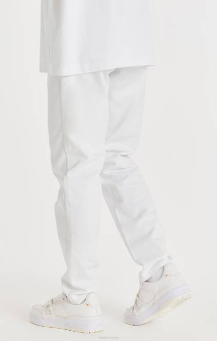 moški SikSilk bel ravno rezan denim oblačila P00V547