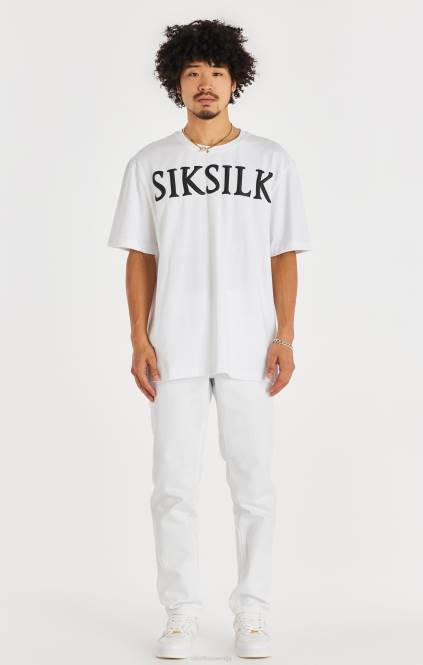 moški SikSilk bel ravno rezan denim oblačila P00V547