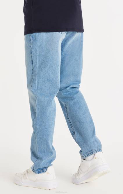 moški SikSilk moder ravni denim oblačila P00V548