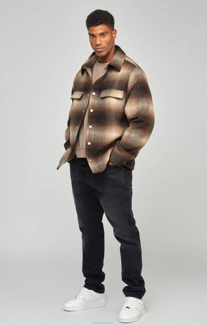 moški SikSilk črne denim kavbojke ravnega kroja oblačila P00V560