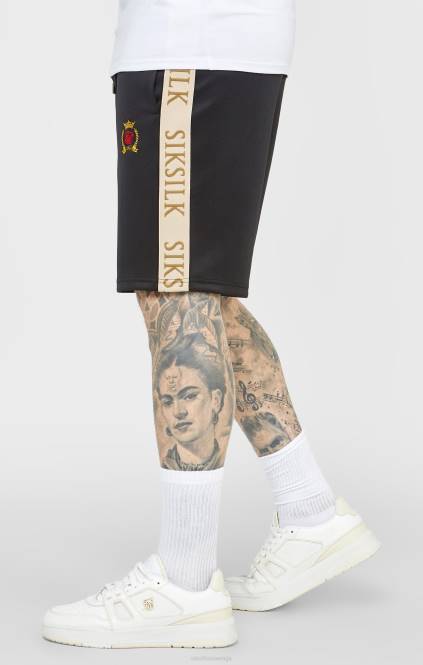 moški SikSilk črn greben kratek oblačila P00V577