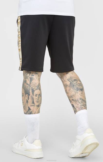 moški SikSilk črn greben kratek oblačila P00V577