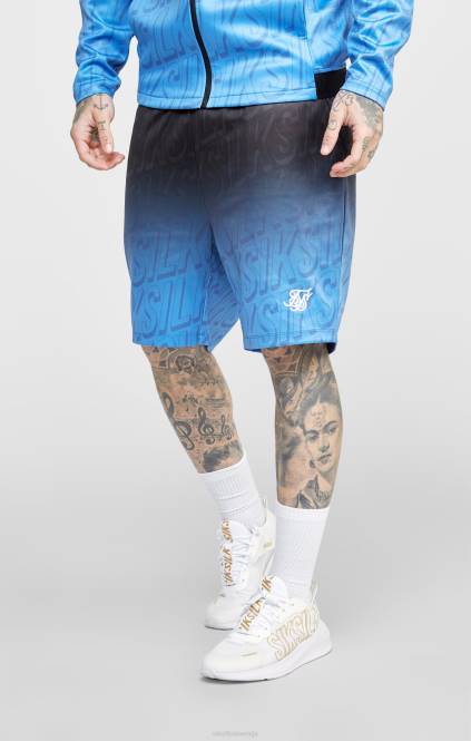 moški SikSilk črn logotip zbledi kratko oblačila P00V608