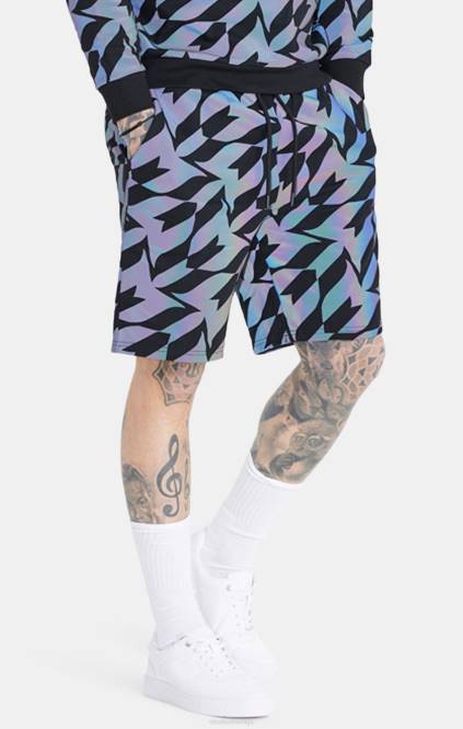 moški SikSilk x messi črna mavrična kratka oblačila P00V580