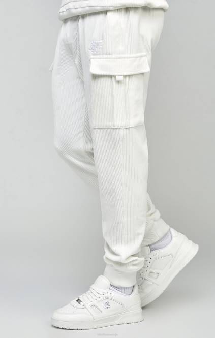 moški SikSilk ecru velvet kargo joggerji oblačila P00V530