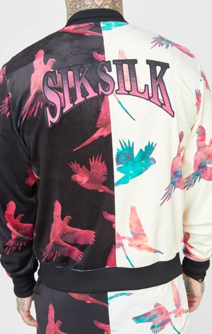 moški SikSilk bomber jakna v barvi ecru oblačila P00V469