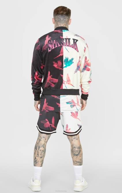 moški SikSilk bomber jakna v barvi ecru oblačila P00V469