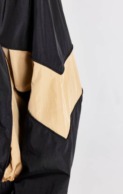 moški SikSilk črna bombažna jakna s podstavki oblačila P00V468