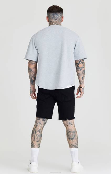 moški SikSilk bejzbolski dres z logotipom iz sivega laporja oblačila P00V397