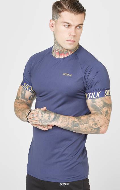 moški SikSilk mornarska športna majica oblačila P00V371