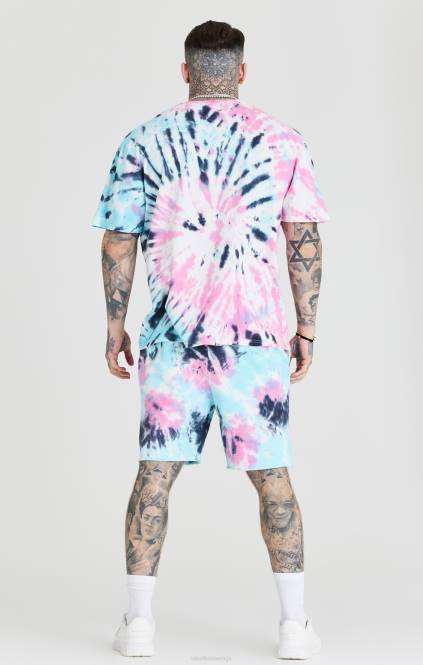 moški SikSilk velika majica tie dye varsity oblačila P00V403