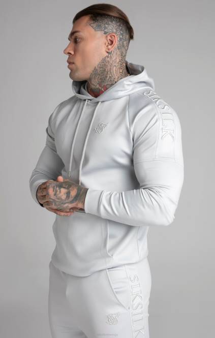 moški SikSilk siv panelni pulover s kapuco oblačila P00V411