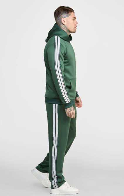 moški SikSilk zelen eleganten pulover s kapuco oblačila P00V434