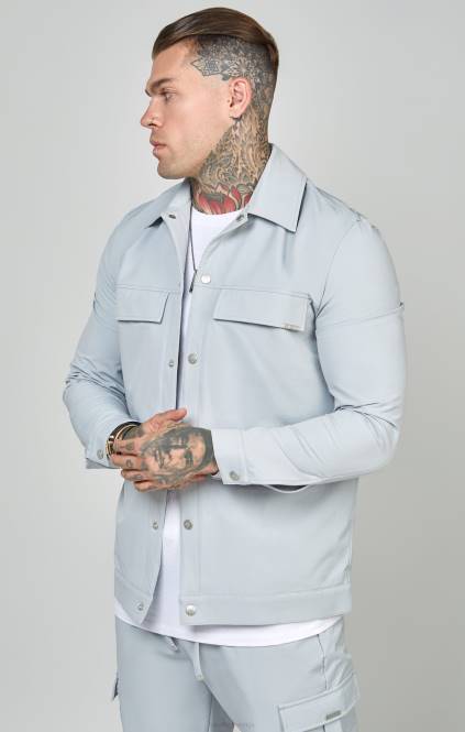 moški SikSilk siva uporabna majica oblačila P00V462