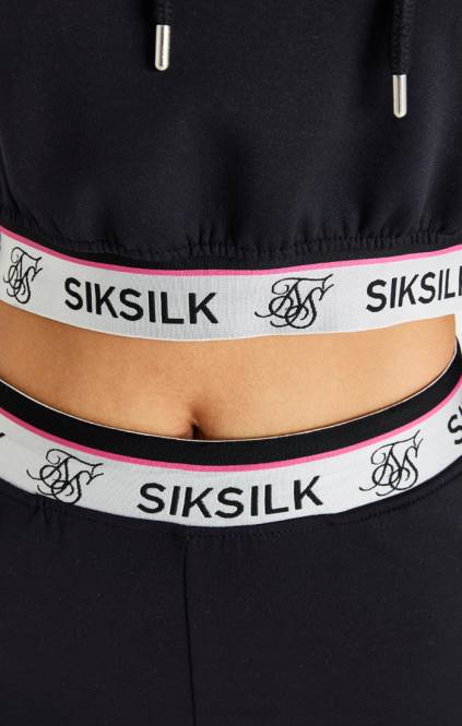 ženske SikSilk črne trenirke oblačila P00V185