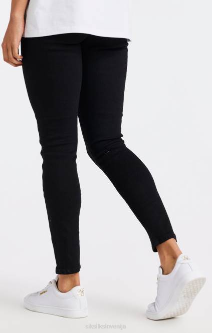 ženske SikSilk črne esencialne skinny denim jeans oblačila P00V192