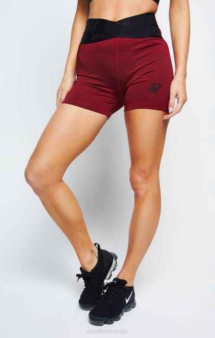 ženske SikSilk telovadne kratke hlače wrap tape - rdeče oblačila P00V203