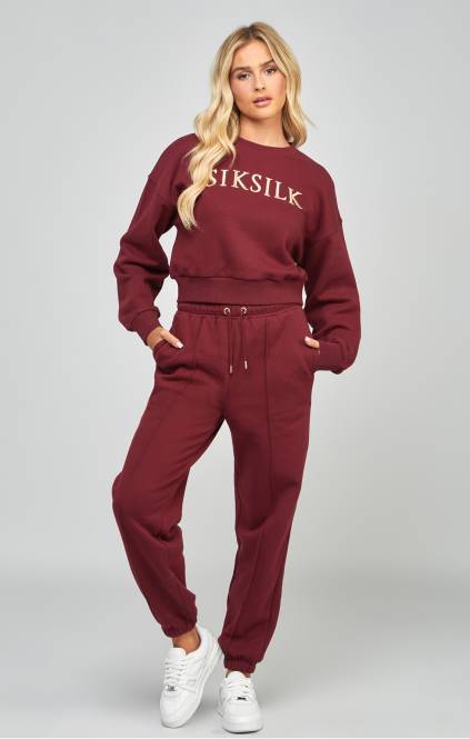 ženske SikSilk bordo velike joggerje oblačila P00V178