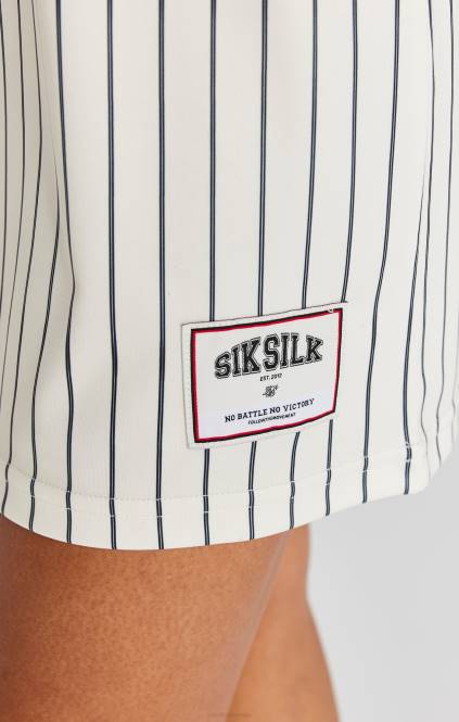 ženske SikSilk ecru košarkarska obleka s črtami oblačila P00V144