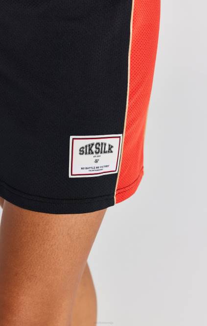 ženske SikSilk črna košarkarska obleka oblačila P00V147
