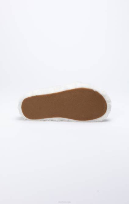 ženske SikSilk bel puhast drsni copat obutev P00V271