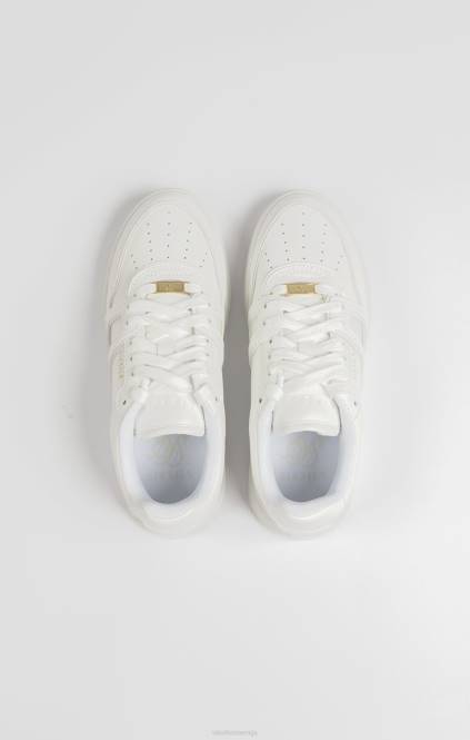 ženske SikSilk bele nizke športne copate obutev P00V272