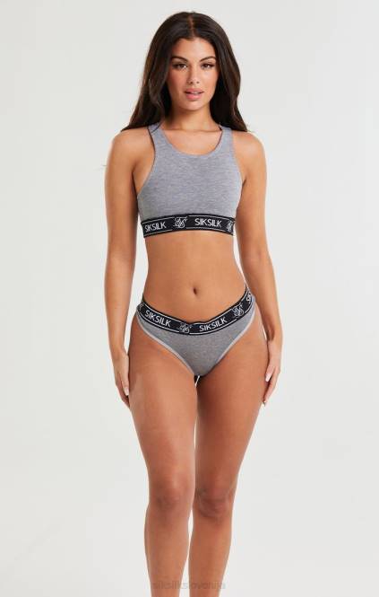 ženske SikSilk bralette iz sivega lapora oblačila P00V218