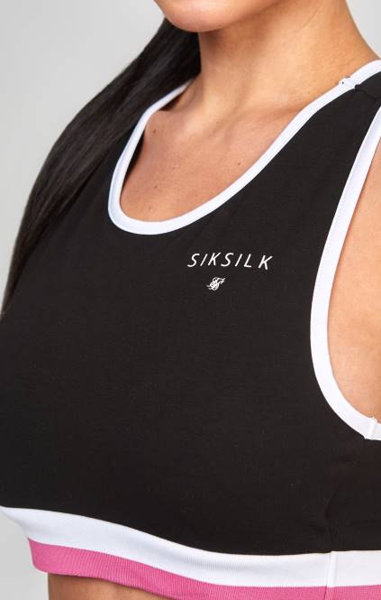ženske SikSilk črn retro bralette oblačila P00V205