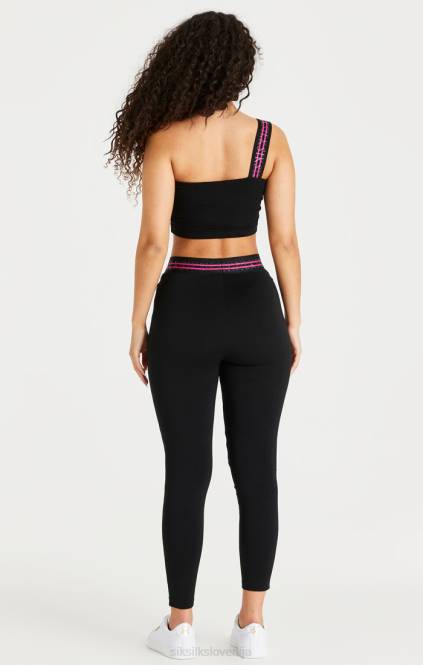 ženske SikSilk črn trak na eni rami oblačila P00V71