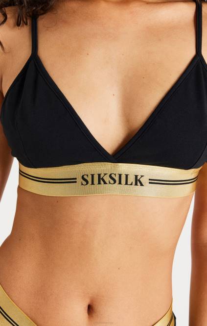 ženske SikSilk črn trikotni bralette oblačila P00V206