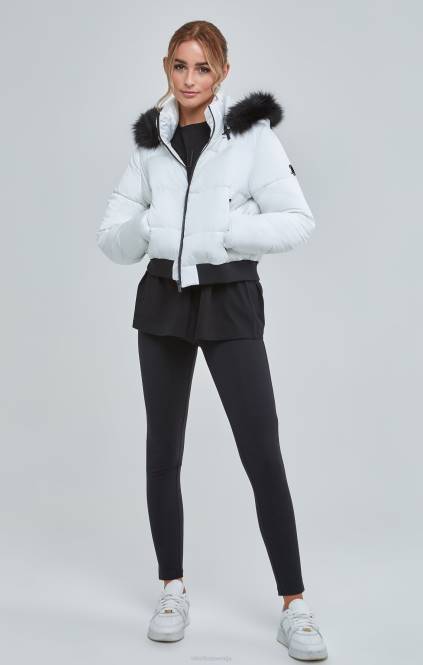 ženske SikSilk bela skrajšana parka oblačila P00V130