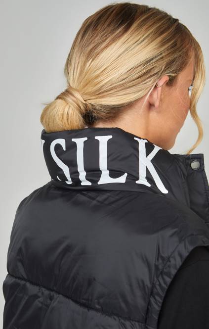 ženske SikSilk črna obrezana jopica oblačila P00V132