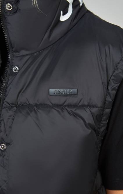 ženske SikSilk črna obrezana jopica oblačila P00V132