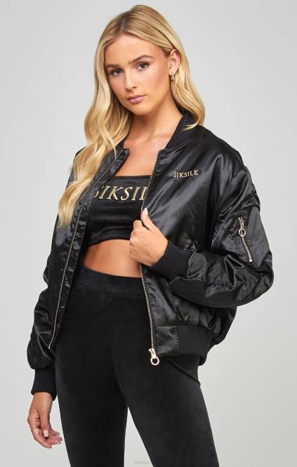 ženske SikSilk velika bomber jakna visokega sijaja oblačila P00V136