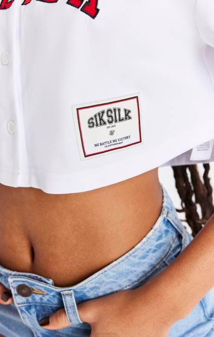 ženske SikSilk bel dres za bejzbol oblačila P00V50